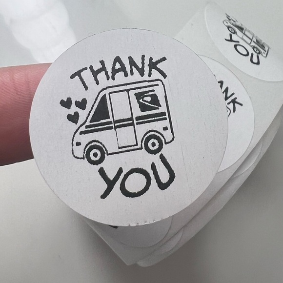 handmade Other - 100 Thank You USPS Sticker, Thank You Sticker, Postal Mailbox Sticker